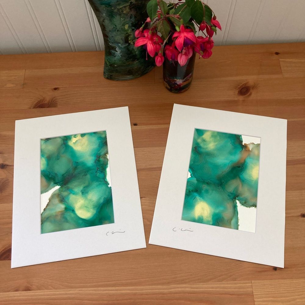 New Original Signed Artwork Alcohol Ink on Paper